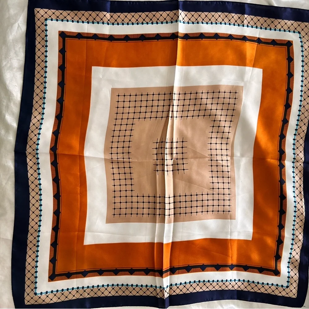 Mulberry 100% Silk Scarf, 27.5x27.5 inch | Breathable Square Headscarf NWT